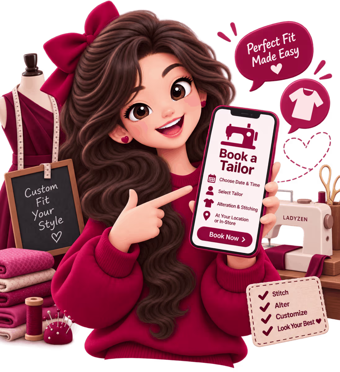 Book a Tailor on LadyZen